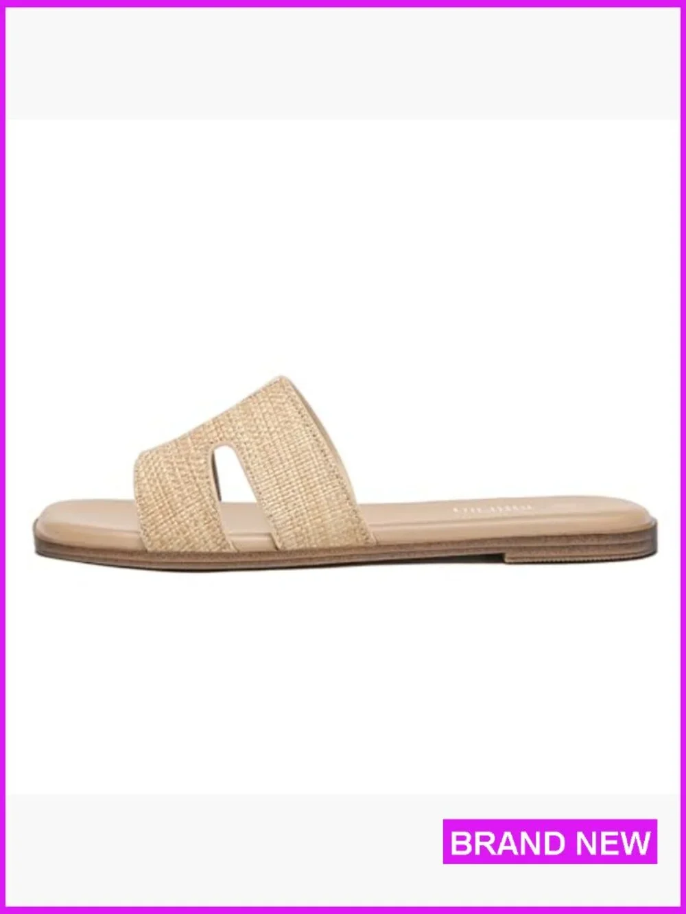 Women's Dressy Flat Slide Sandals Comfortable Slip On Leather Sandals Chic